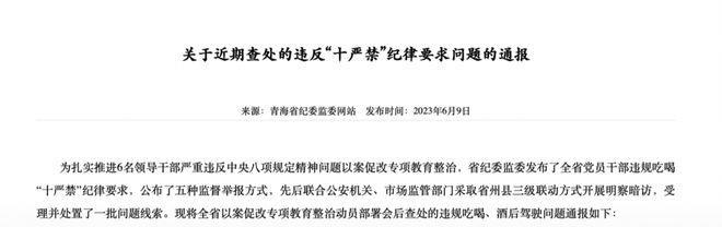 中纪委罕见动作、省委书记要求“出重拳”后，这9人顶风违纪、不知敬畏