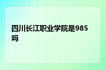 四川长江职业学院是985吗