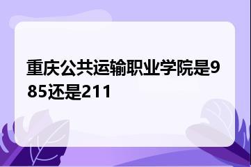 重庆公共运输职业学院是985还是211