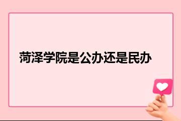 菏泽学院是公办还是民办