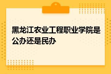 黑龙江农业工程职业学院是公办还是民办