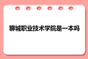 聊城职业技术学院是一本吗