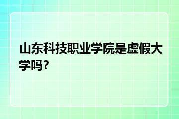 山东科技职业学院是虚假大学吗？？