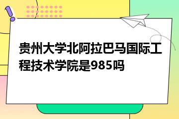 贵州大学北阿拉巴马国际工程技术学院是985吗？