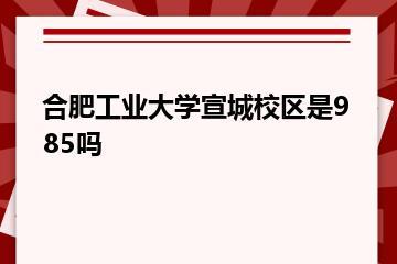 合肥工业大学宣城校区是985吗？