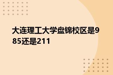 大连理工大学盘锦校区是985还是211？
