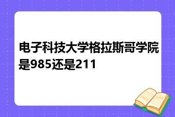 电子科技大学格拉斯哥学院是985还是211？