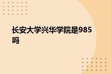 长安大学兴华学院是985吗？