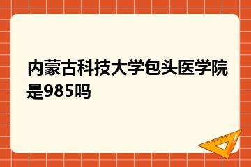 内蒙古科技大学包头医学院是985吗？