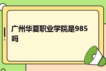 广州华夏职业学院是985吗？
