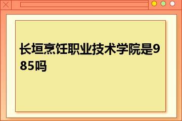 长垣烹饪职业技术学院是985吗？