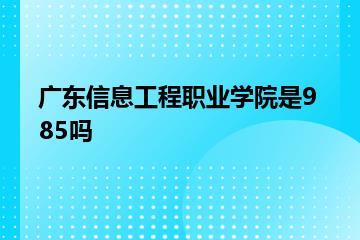 广东信息工程职业学院是985吗？