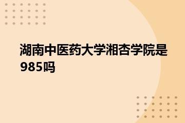 湖南中医药大学湘杏学院是985吗？