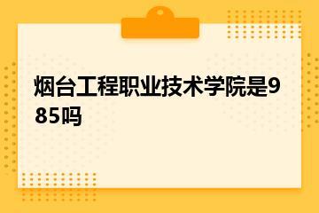 烟台工程职业技术学院是985吗？