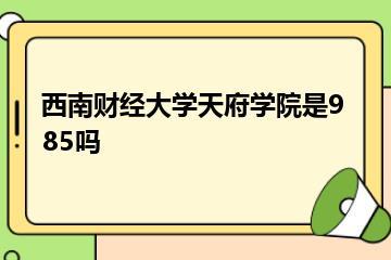 西南财经大学天府学院是985吗？