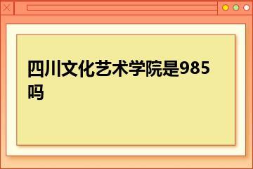 四川文化艺术学院是985吗？
