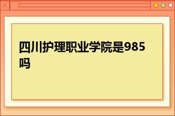 四川护理职业学院是985吗？