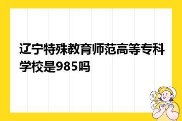 辽宁特殊教育师范高等专科学校是985吗？