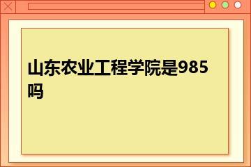 山东农业工程学院是985吗？