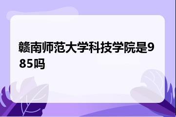 赣南师范大学科技学院是985吗？