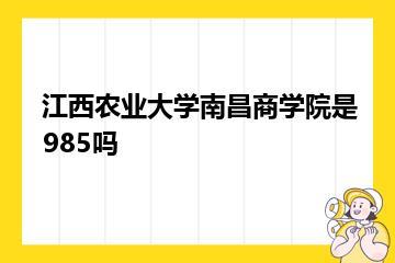 江西农业大学南昌商学院是985吗？