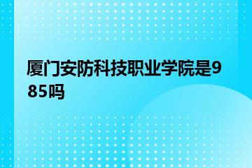 厦门安防科技职业学院是985吗？