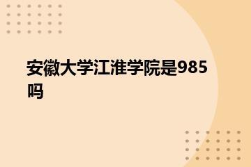 安徽大学江淮学院是985吗？