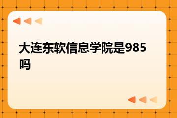 大连东软信息学院是985吗？