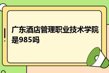 广东酒店管理职业技术学院是985吗？
