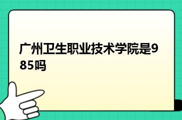 广州卫生职业技术学院是985吗？