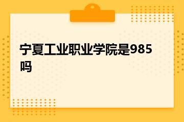 宁夏工业职业学院是985吗？