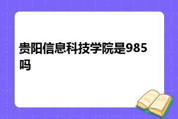 贵阳信息科技学院是985吗？