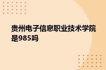 贵州电子信息职业技术学院是985吗？