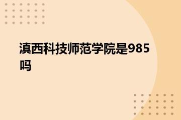 滇西科技师范学院是985吗？