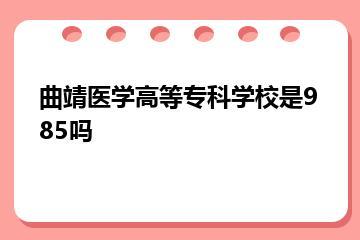曲靖医学高等专科学校是985吗？