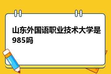 山东外国语职业技术大学是985吗？