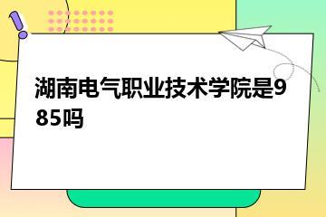 湖南电气职业技术学院是985吗？