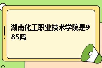 湖南化工职业技术学院是985吗？