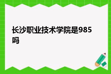 长沙职业技术学院是985吗？