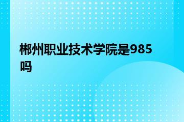郴州职业技术学院是985吗？