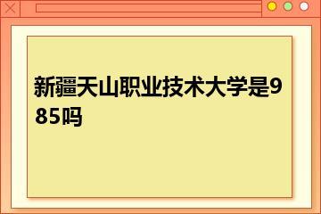 新疆天山职业技术大学是985吗？