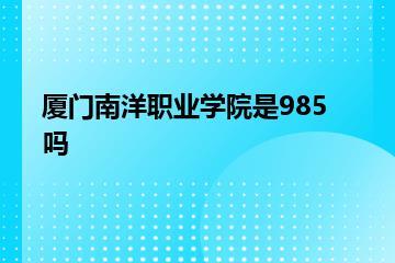 厦门南洋职业学院是985吗？