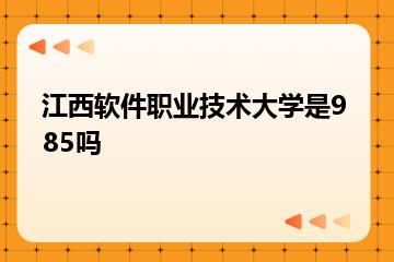 江西软件职业技术大学是985吗？