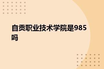 自贡职业技术学院是985吗？