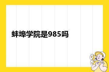 蚌埠学院是985吗？