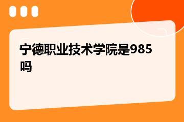 宁德职业技术学院是985吗？