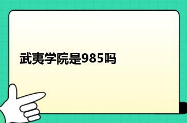 武夷学院是985吗？
