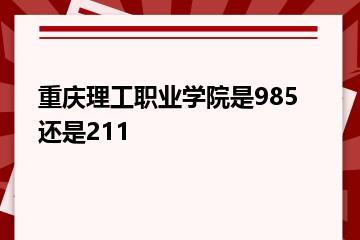 重庆理工职业学院是985还是211？