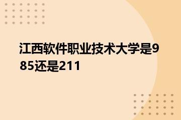 江西软件职业技术大学是985还是211？