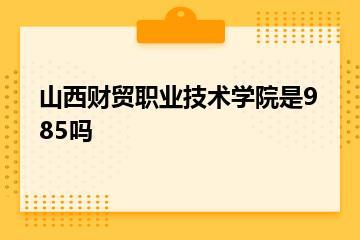 山西财贸职业技术学院是985吗？